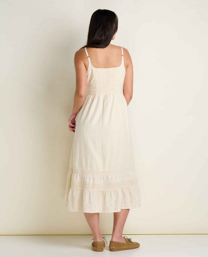 Toad&Co Airscape Tank Midi Dress - Breathable Organic Cotton A-Line Dress