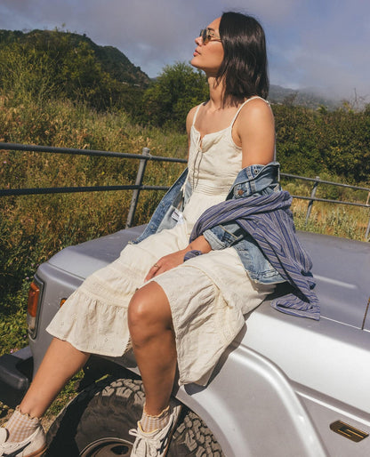 Toad&Co Airscape Tank Midi Dress - Breathable Organic Cotton A-Line Dress