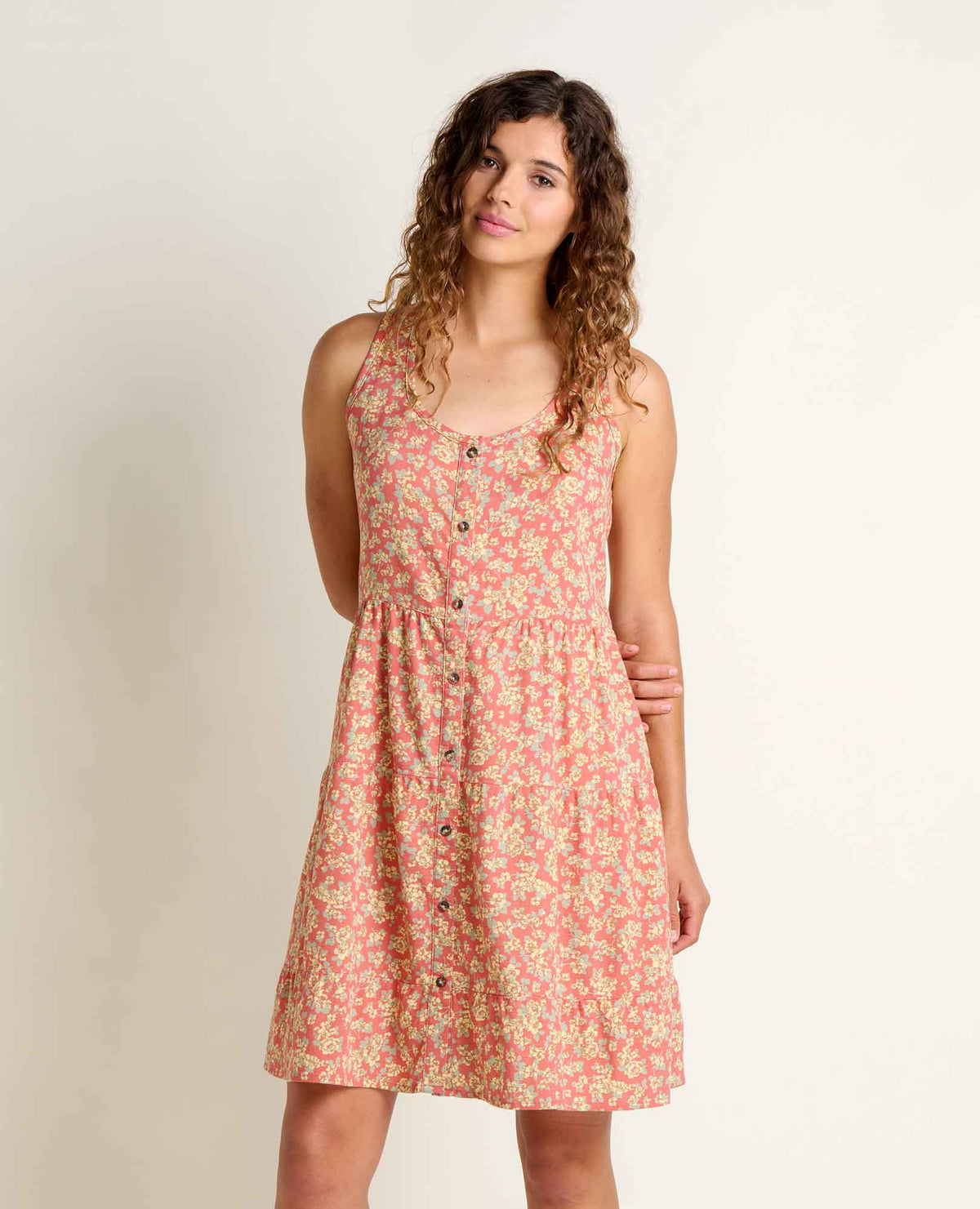 Toad&Co Manzana Tiered Tank Dress - Organic Cotton Flirty Tiered Sundress