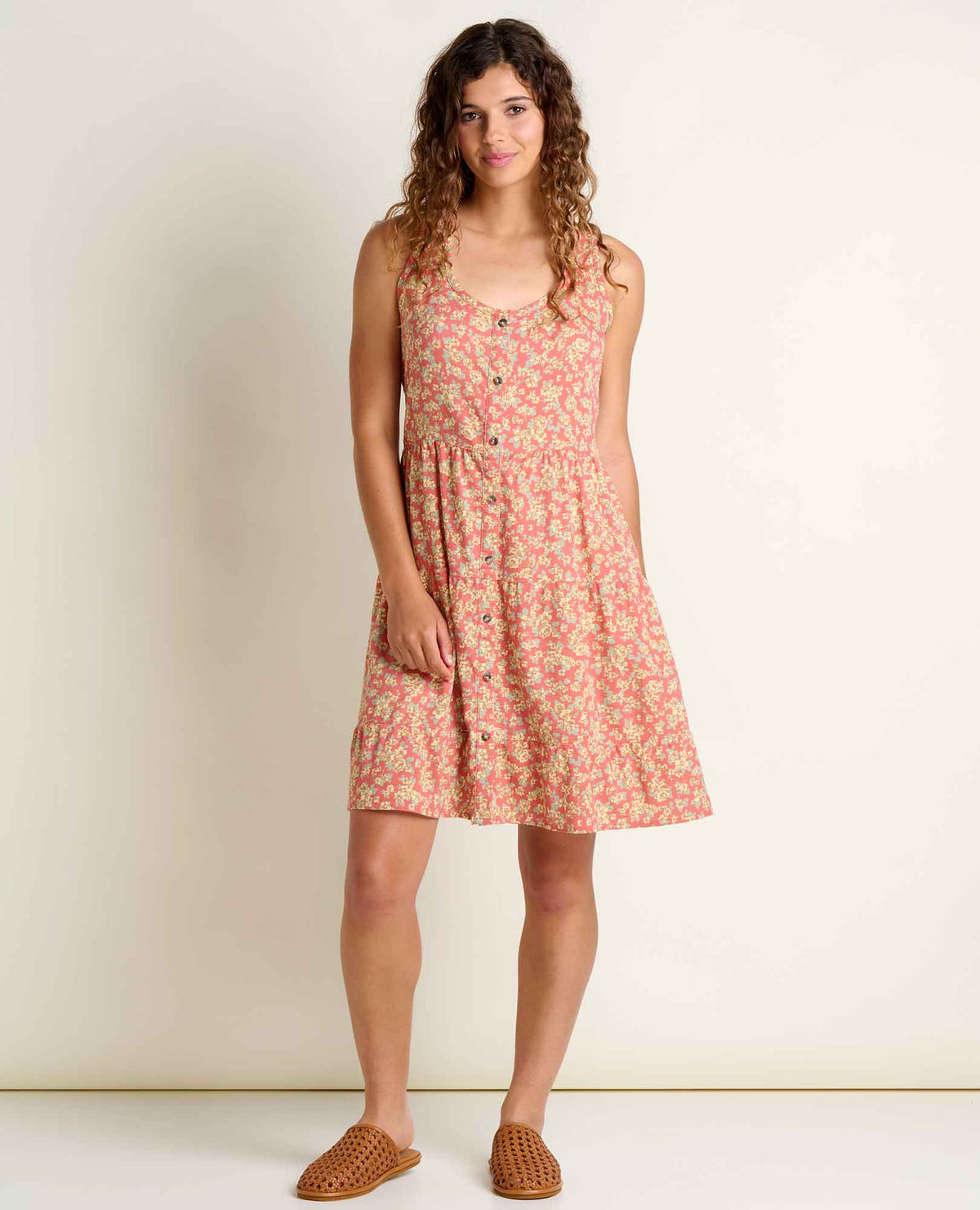 Toad&Co Manzana Tiered Tank Dress - Organic Cotton Flirty Tiered Sundress