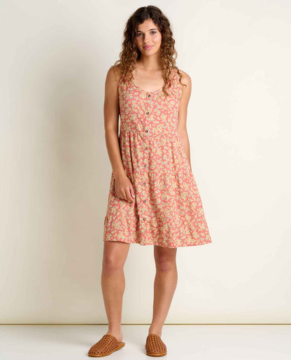 Toad&Co Manzana Tiered Tank Dress - Organic Cotton Flirty Tiered Sundress