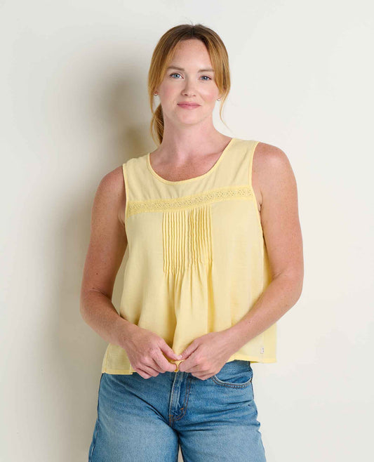 Toad&Co Manzana Pin Tuck Tank - 100% Organic Cotton Pintuck Tank Top