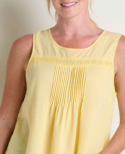 Toad&Co Manzana Pin Tuck Tank - 100% Organic Cotton Pintuck Tank Top