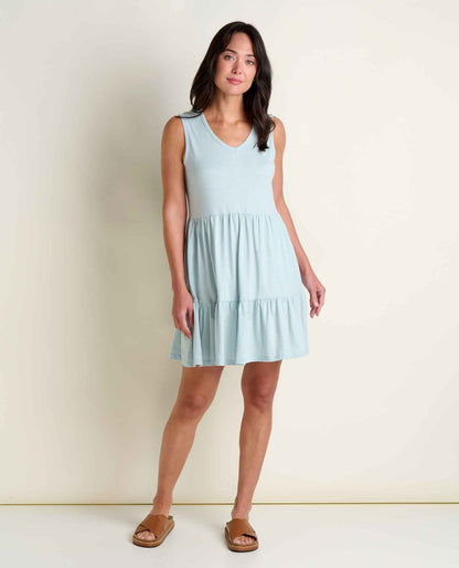 Toad&Co Marley Tiered Tank Dress - Breathable Organic Cotton Tiered Dress