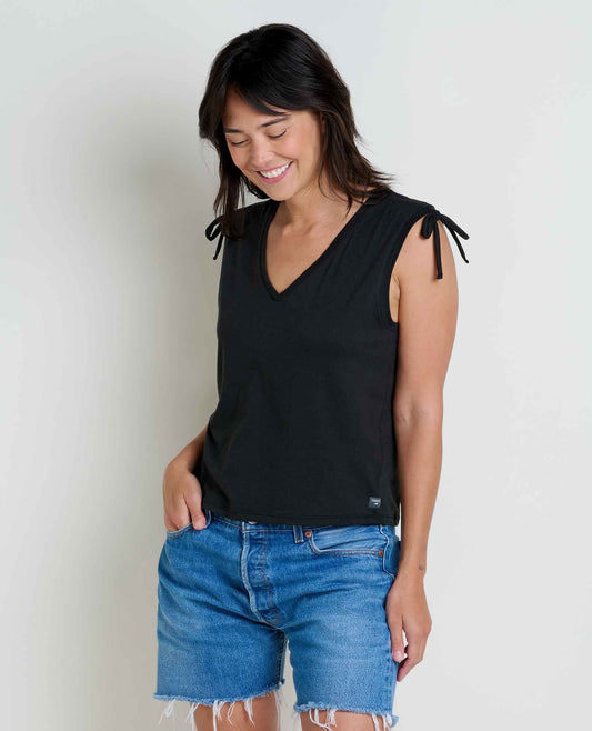 Toad&Co Anza Cinch V-Neck Tank Top - Organic Cotton