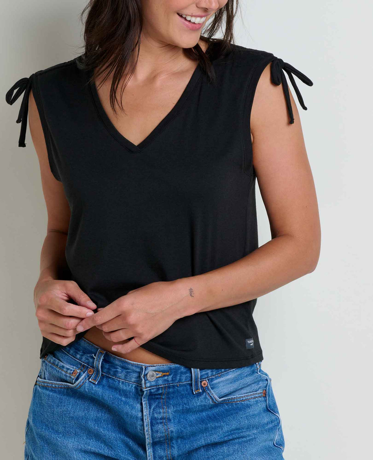 Toad&Co Anza Cinch V-Neck Tank Top - Organic Cotton