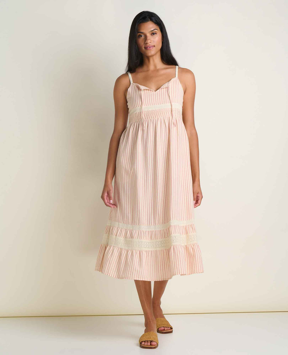 Toad&Co Airscape Tank Midi Dress - Breathable Organic Cotton A-Line Dress