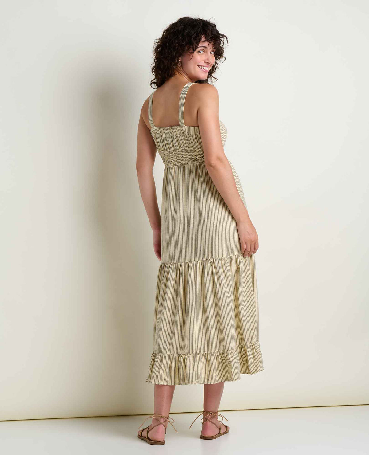 Toad&Co Taj Hemp Tiered Midi Dress - Sustainable Hemp & TENCEL™ Linen-Feel Dress