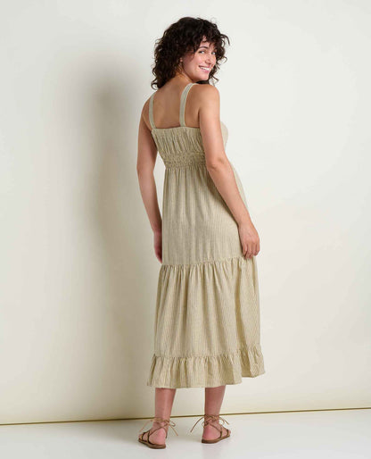 Toad&Co Taj Hemp Tiered Midi Dress - Sustainable Hemp & TENCEL™ Linen-Feel Dress