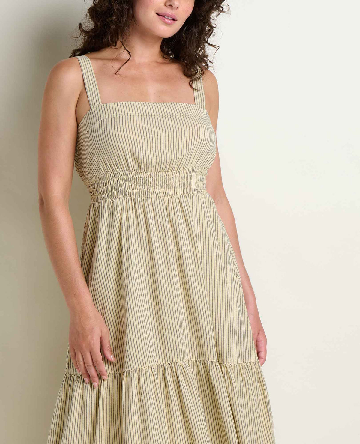 Toad&Co Taj Hemp Tiered Midi Dress - Sustainable Hemp & TENCEL™ Linen-Feel Dress