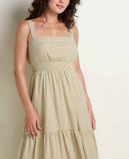 Toad&Co Taj Hemp Tiered Midi Dress - Sustainable Hemp & TENCEL™ Linen-Feel Dress