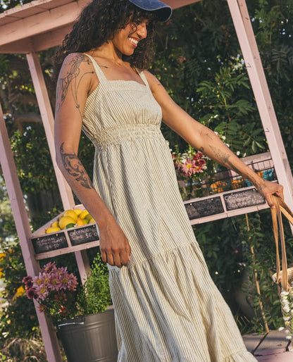Toad&Co Taj Hemp Tiered Midi Dress - Sustainable Hemp & TENCEL™ Linen-Feel Dress