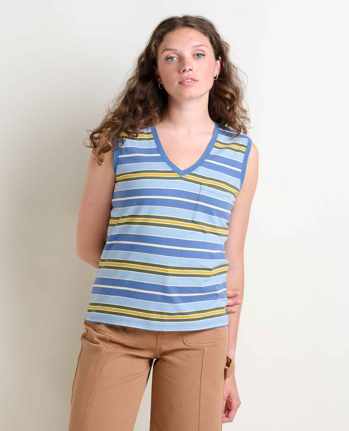 Toad&Co Grom Hemp Blend V-Neck Tank Top - Sustainable Top by Toad&Co