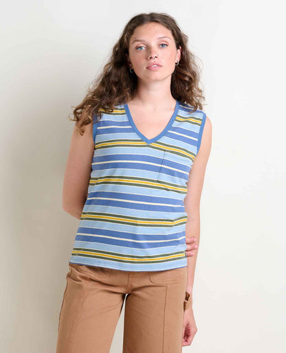 Toad&Co Grom Hemp Blend V-Neck Tank Top - Sustainable Top by Toad&Co