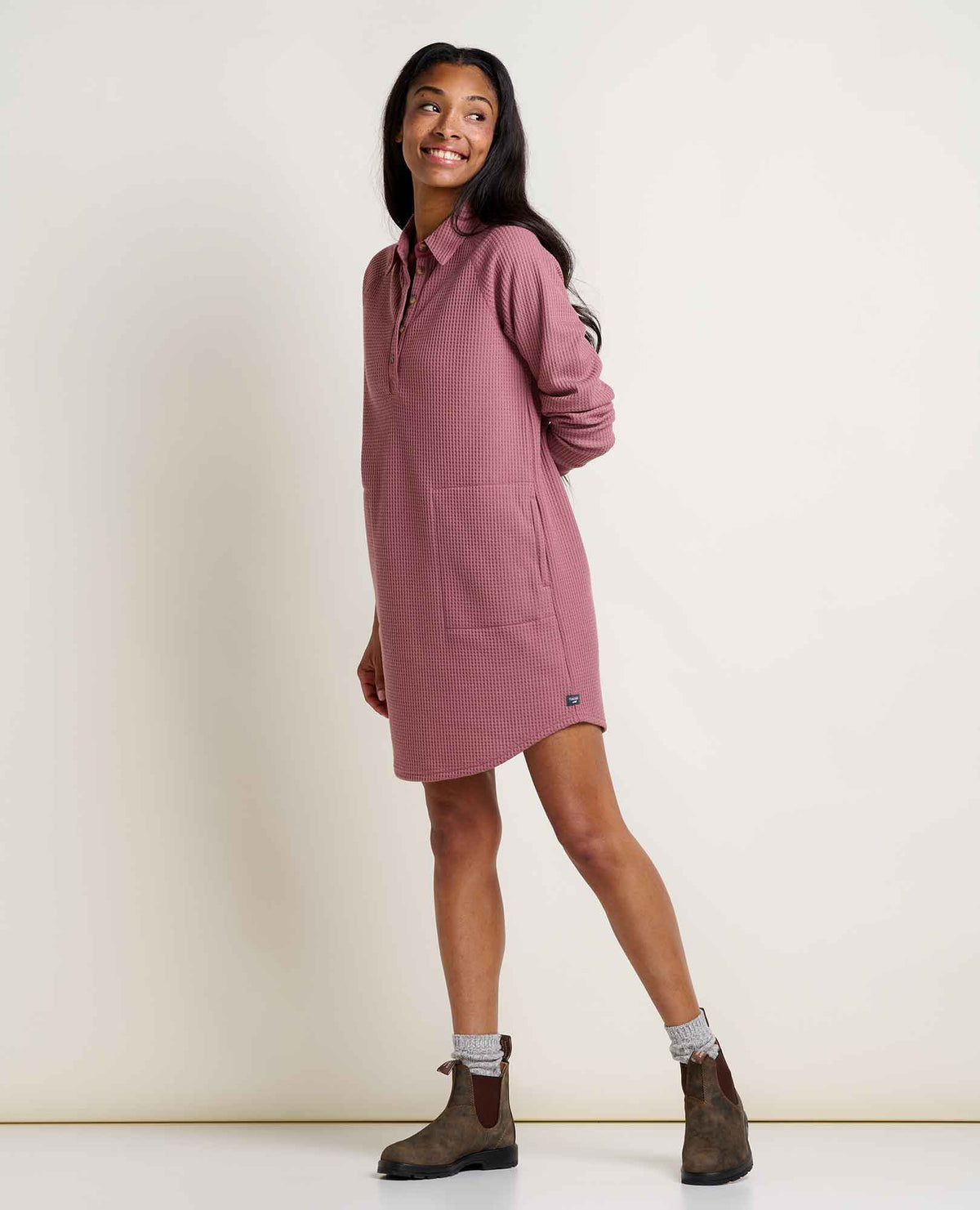 Toad&Co Women's Bitterroot Waffle Henley Dress