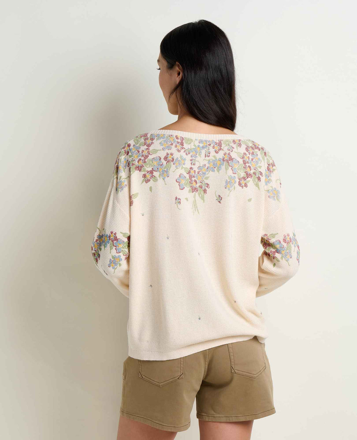 Toad&Co Bianca Patterned Pullover Sweater - Recycled Cotton V-Neck Sweater