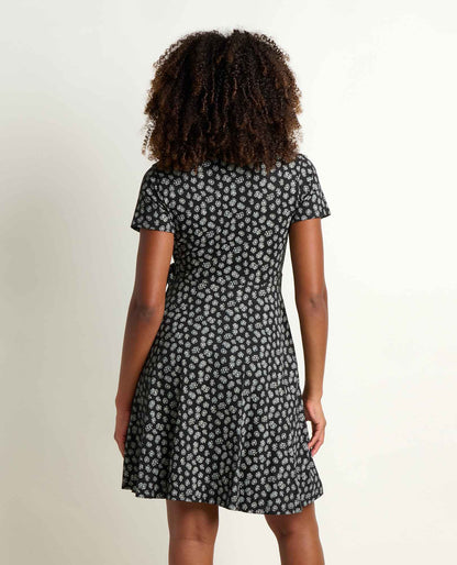 Toad&Co Freesia Wrap Dress - Organic Cotton V-Neck Wrap Dress with Pockets