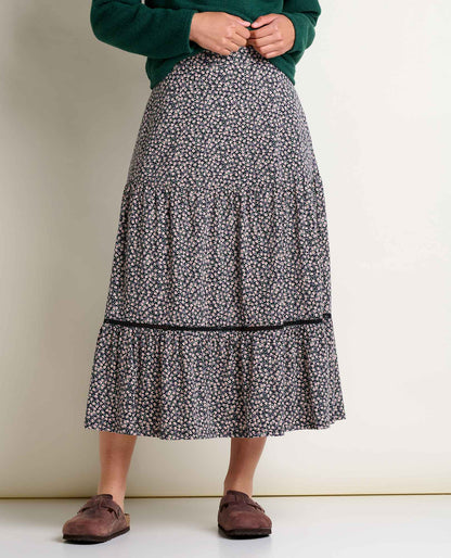 Toad&Co Marigold Tiered Midi Skirt - Soft, Stretchy, and Eco-Friendly