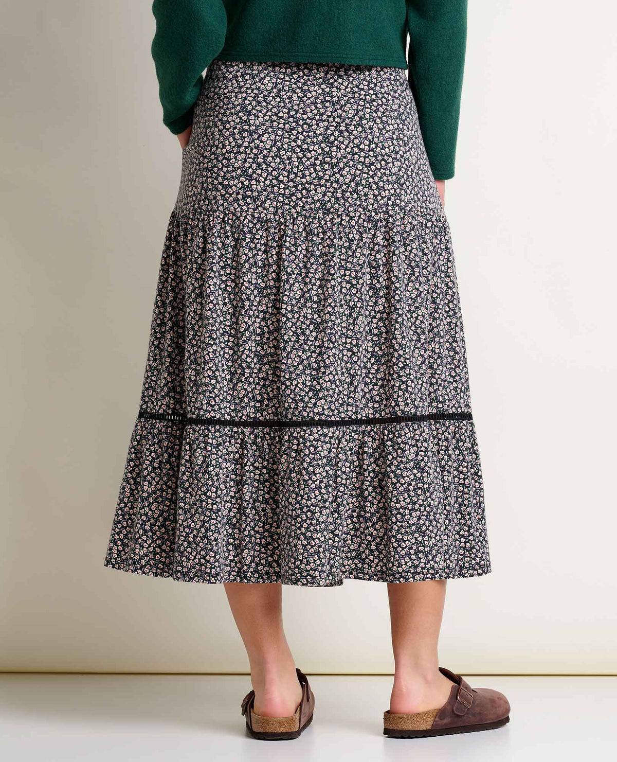 Toad&Co Marigold Tiered Midi Skirt - Soft, Stretchy, and Eco-Friendly