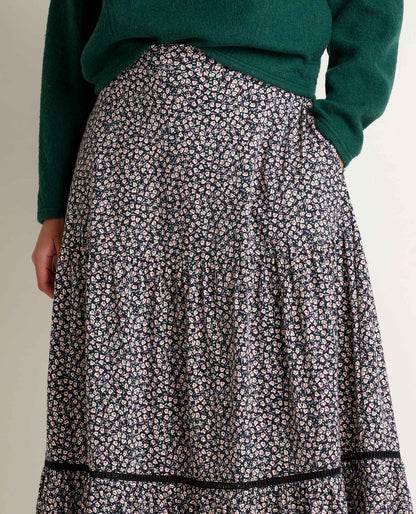 Toad&Co Marigold Tiered Midi Skirt - Soft, Stretchy, and Eco-Friendly