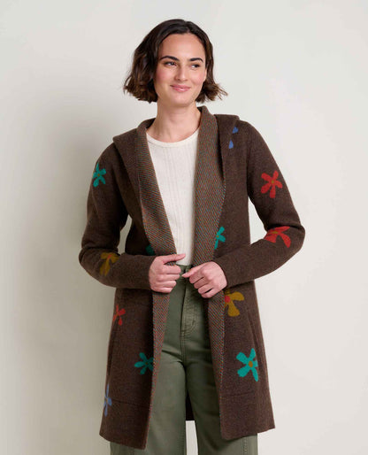 Toad&Co Heartfelt Merino Wool Open Front Cardigan Hoodie