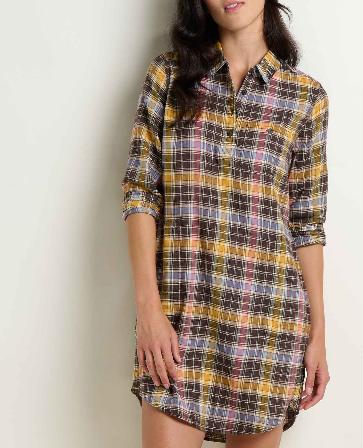 Toad&Co Re-Form Flannel Button Up Shirtdress