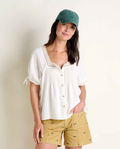 Toad&Co Manzana Peasant Shirt - 100% Organic Cotton Boho Women's Shirt