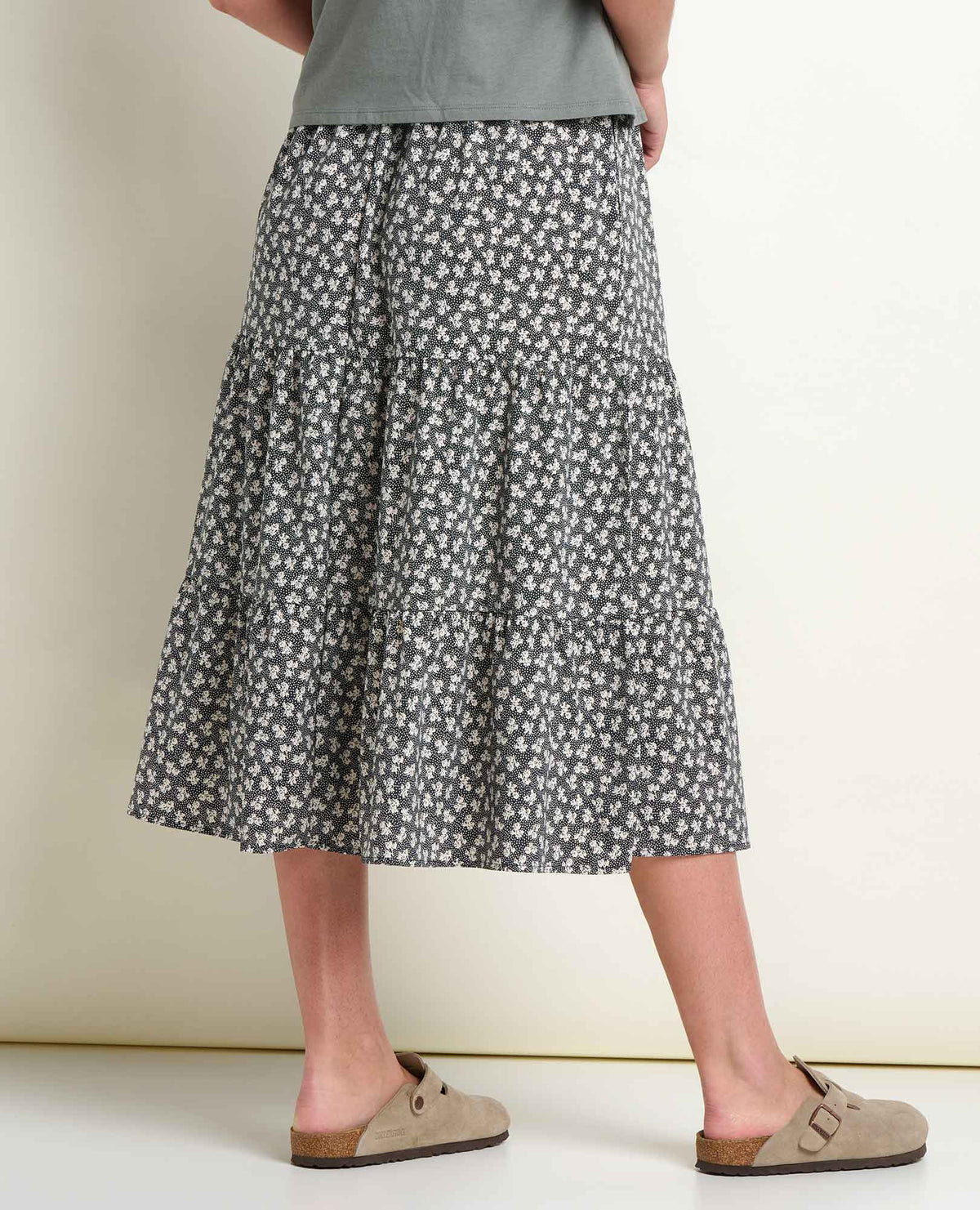Toad&Co Sunkissed Tiered Midi Skirt - UPF 50+ Travel Skirt - Quick-Dry