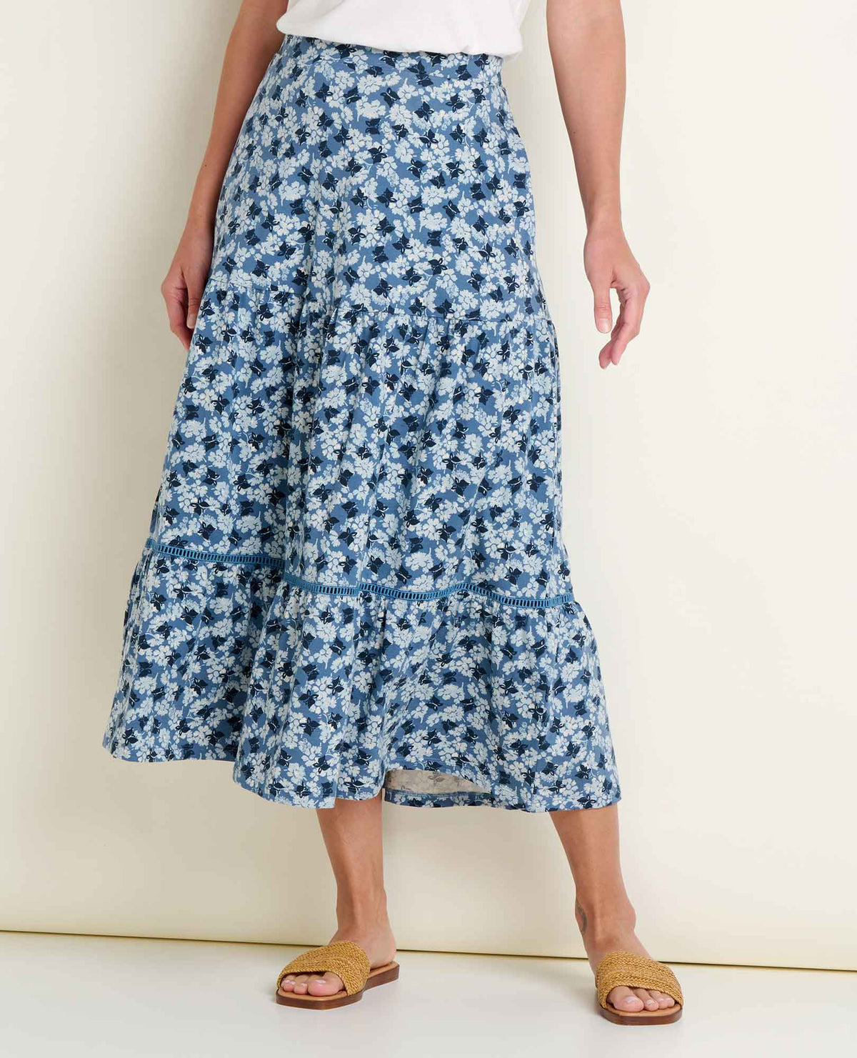 Toad&Co Marigold Tiered Midi Skirt - Organic Cotton & TENCEL™ Flowy Skirt