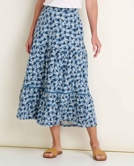 Toad&Co Marigold Tiered Midi Skirt - Organic Cotton & TENCEL™ Flowy Skirt