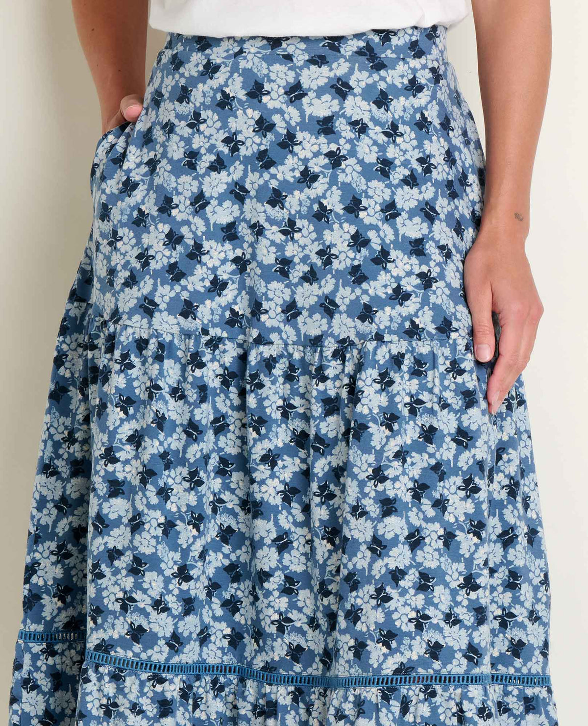 Toad&Co Marigold Tiered Midi Skirt - Organic Cotton & TENCEL™ Flowy Skirt
