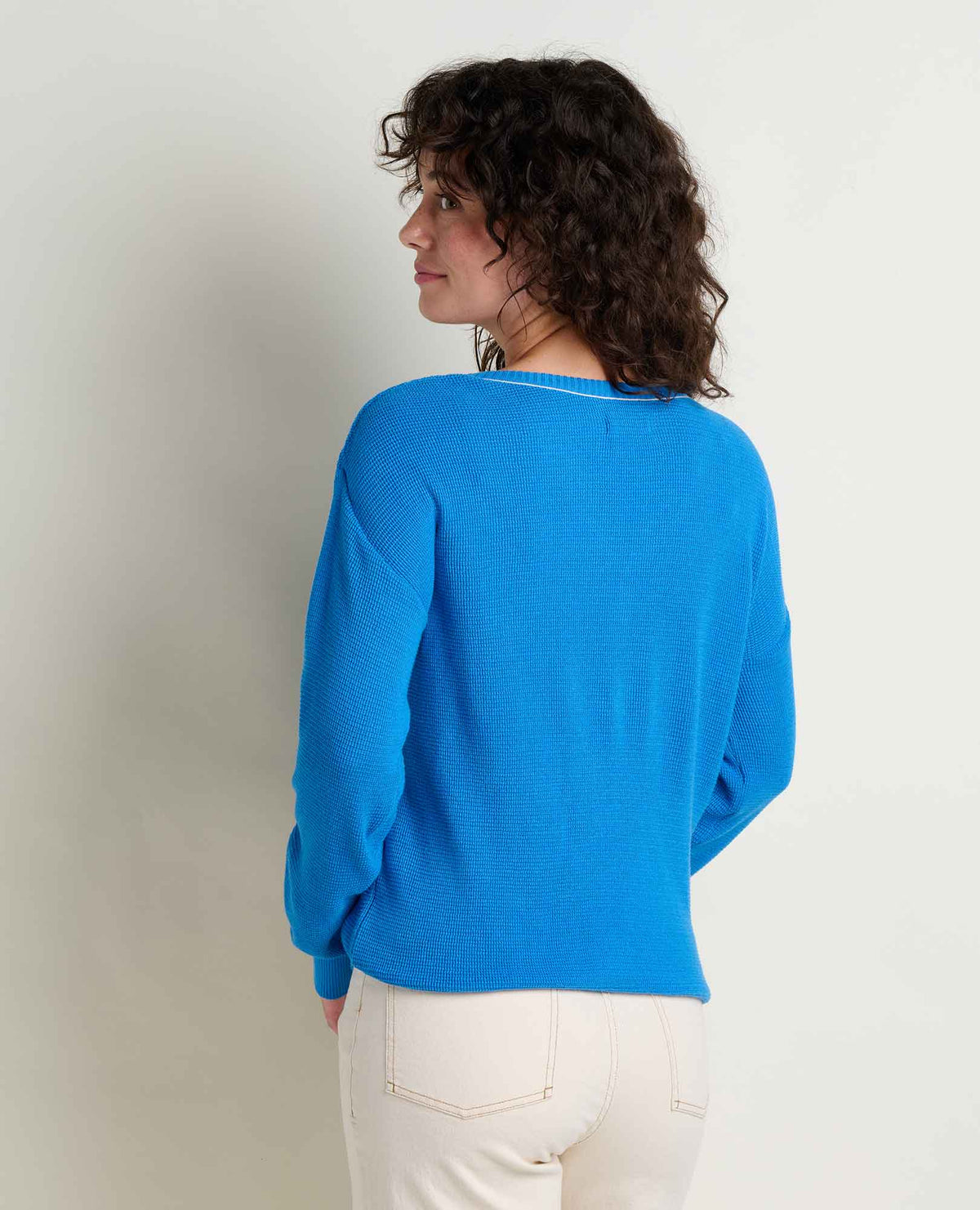 Toad&Co Bianca Pullover Sweater - Recycled Cotton Knit V-Neck Layer