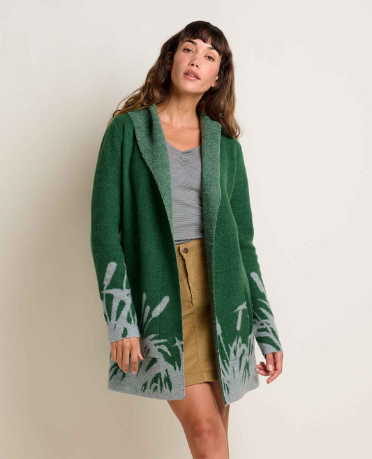 Toad&Co Heartfelt Merino Wool Open Front Cardigan Hoodie