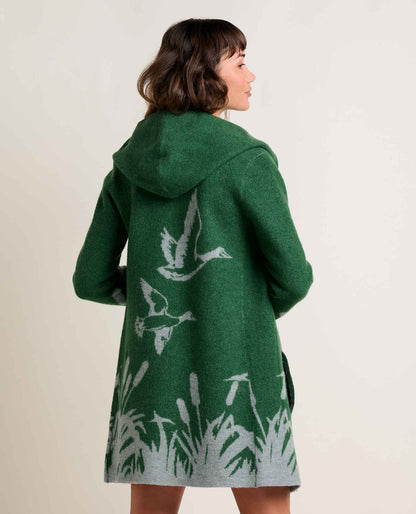 Toad&Co Heartfelt Merino Wool Open Front Cardigan Hoodie