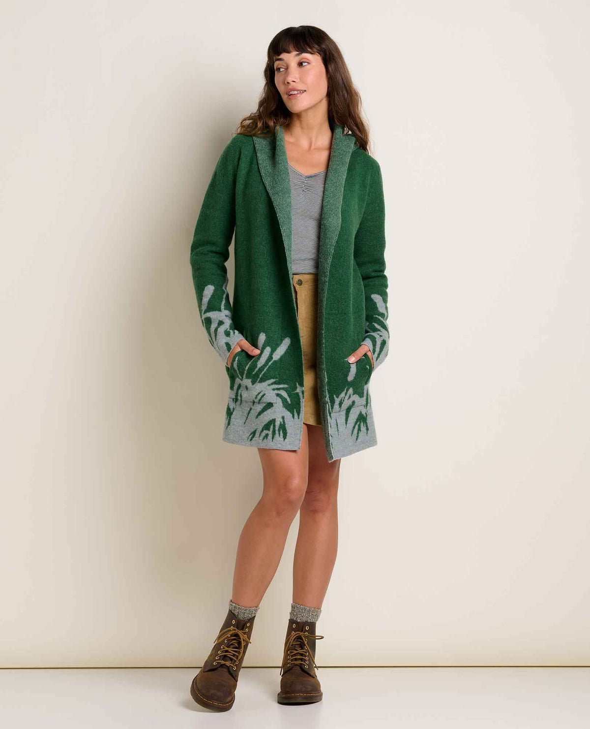 Toad&Co Heartfelt Merino Wool Open Front Cardigan Hoodie