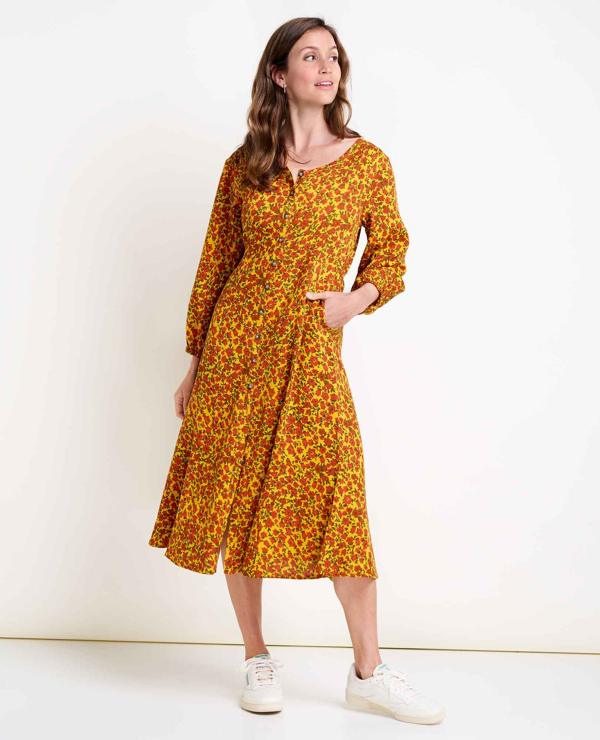 Toad&Co Manzana Organic Cotton Midi Dress