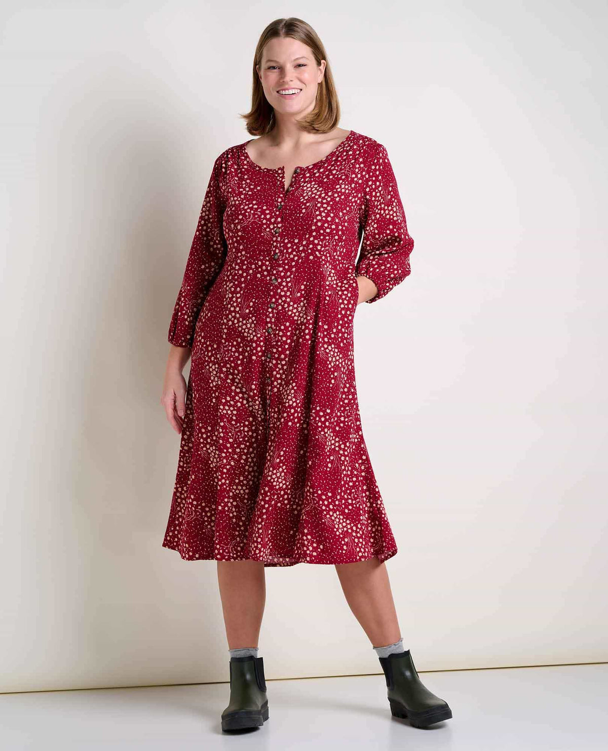 Toad&Co Manzana Organic Cotton Midi Dress