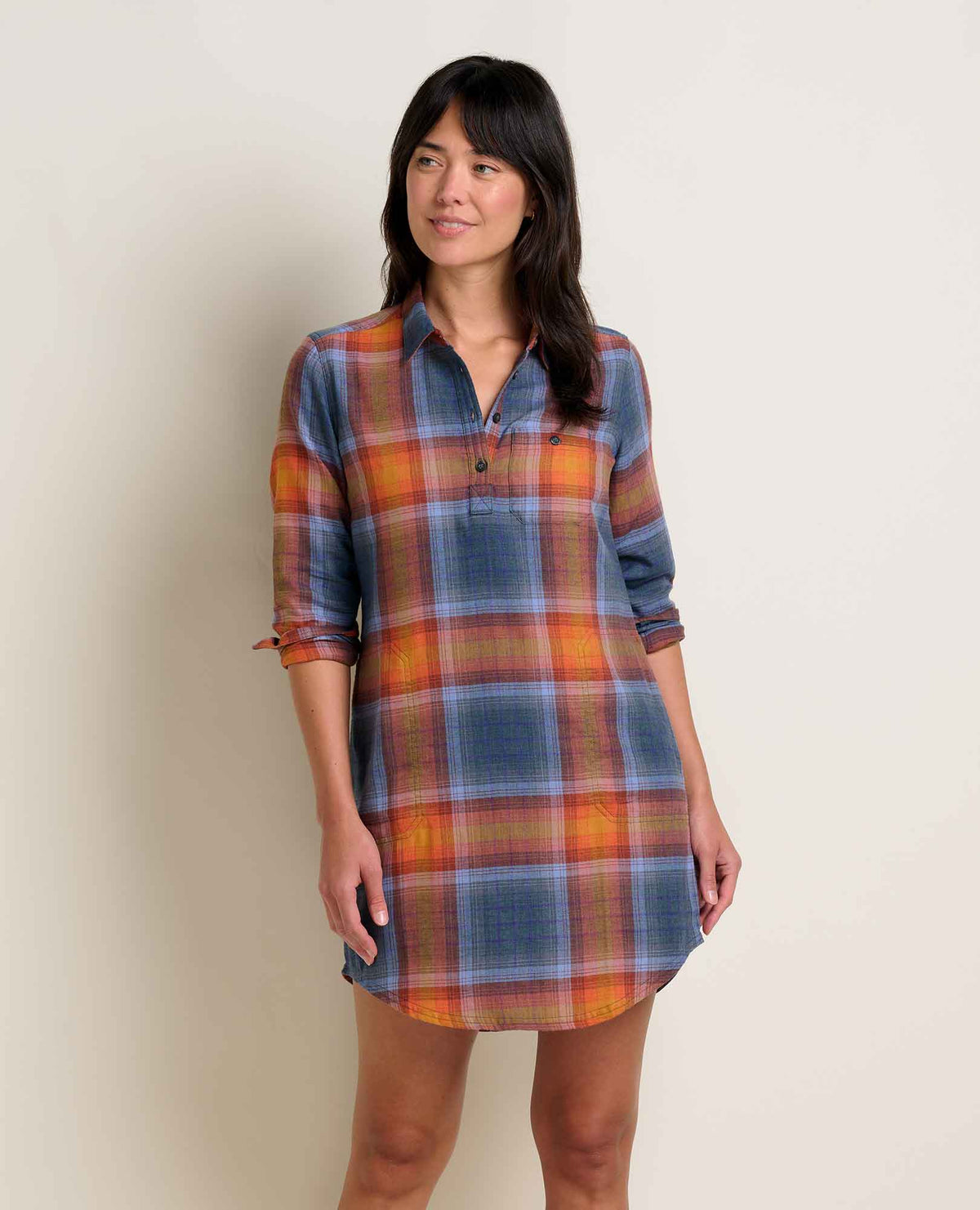 Toad&Co Re-Form Flannel Button Up Shirtdress