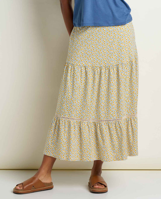 Toad&Co Marigold Tiered Midi Skirt - Organic Cotton & TENCEL™ Flowy Skirt