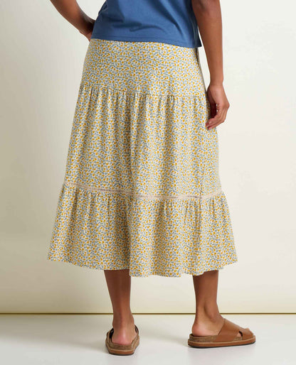 Toad&Co Marigold Tiered Midi Skirt - Organic Cotton & TENCEL™ Flowy Skirt