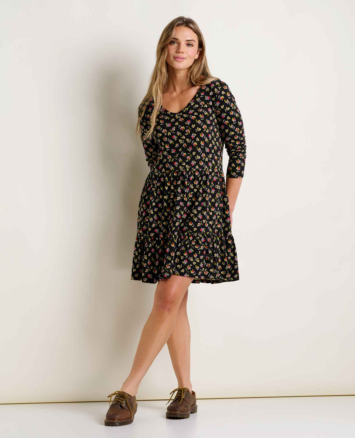 Toad&Co Marley Tiered Long Sleeve Dress - Soft & Swingy