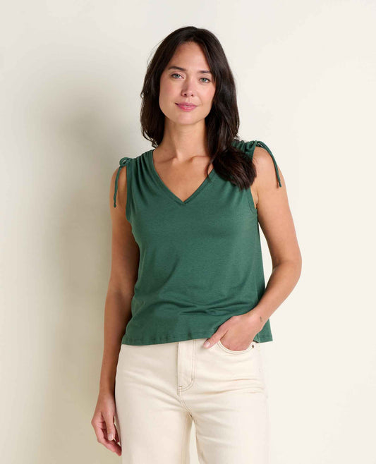 Toad&Co Anza Cinch V-Neck Tank Top - Organic Cotton