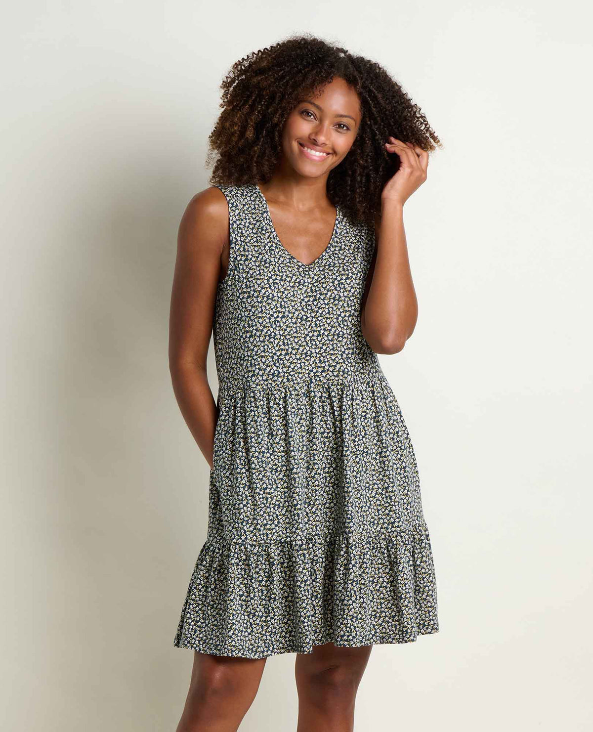 Toad&Co Marley Tiered Tank Dress - Breathable Organic Cotton Tiered Dress