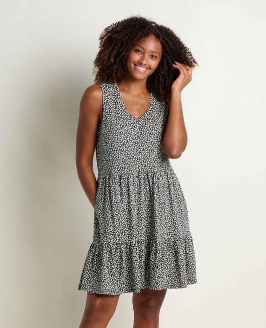 Toad&Co Marley Tiered Tank Dress - Breathable Organic Cotton Tiered Dress