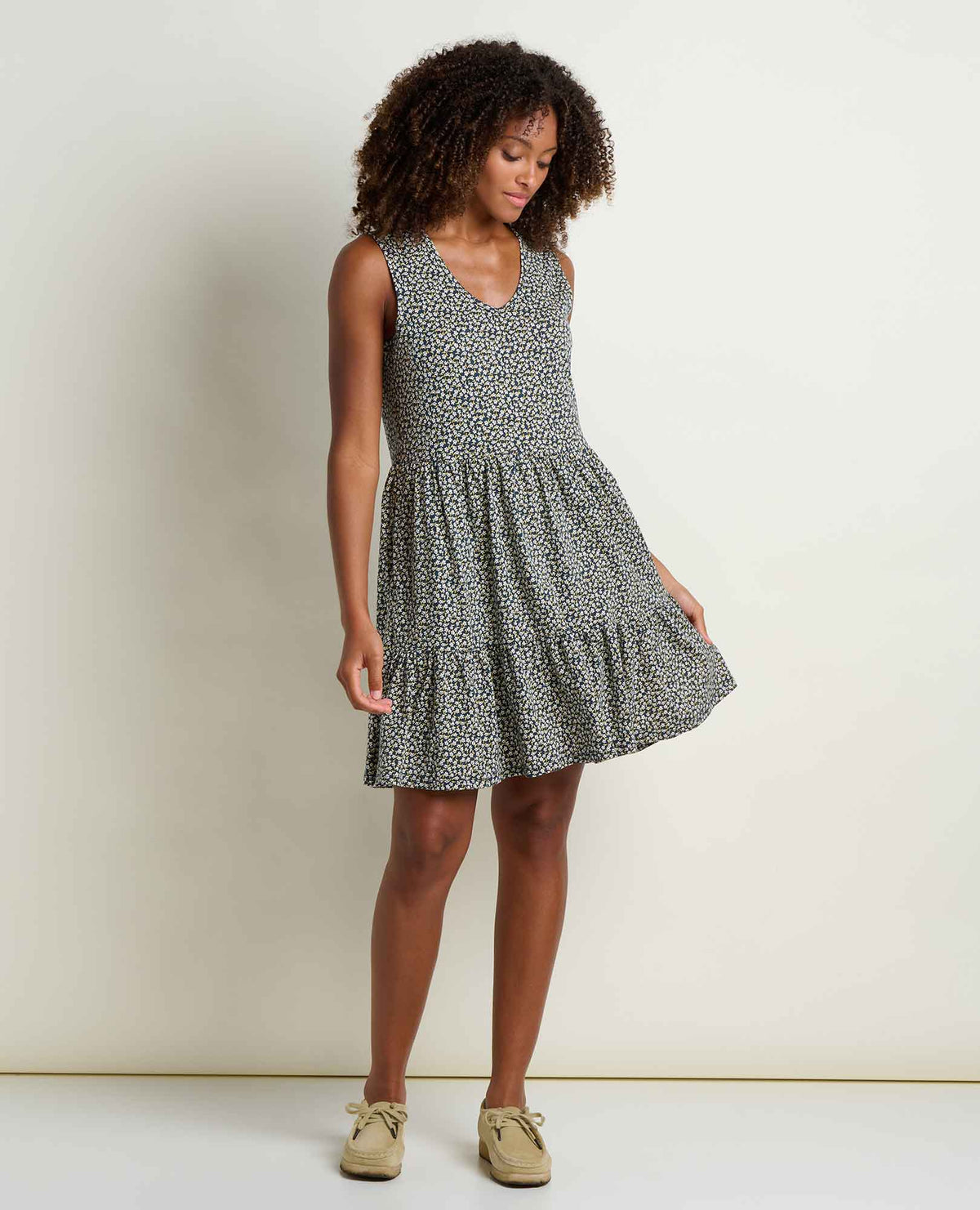 Toad&Co Marley Tiered Tank Dress - Breathable Organic Cotton Tiered Dress