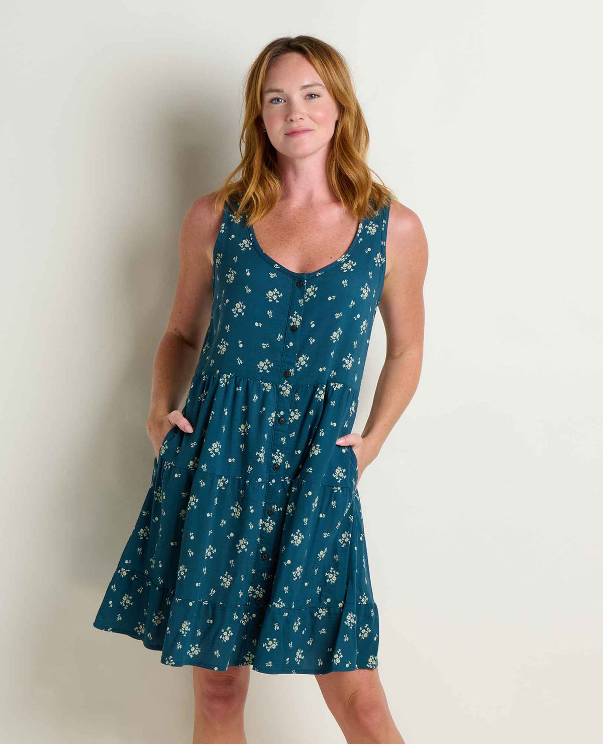 Toad&Co Manzana Tiered Tank Dress - Organic Cotton Flirty Tiered Sundress