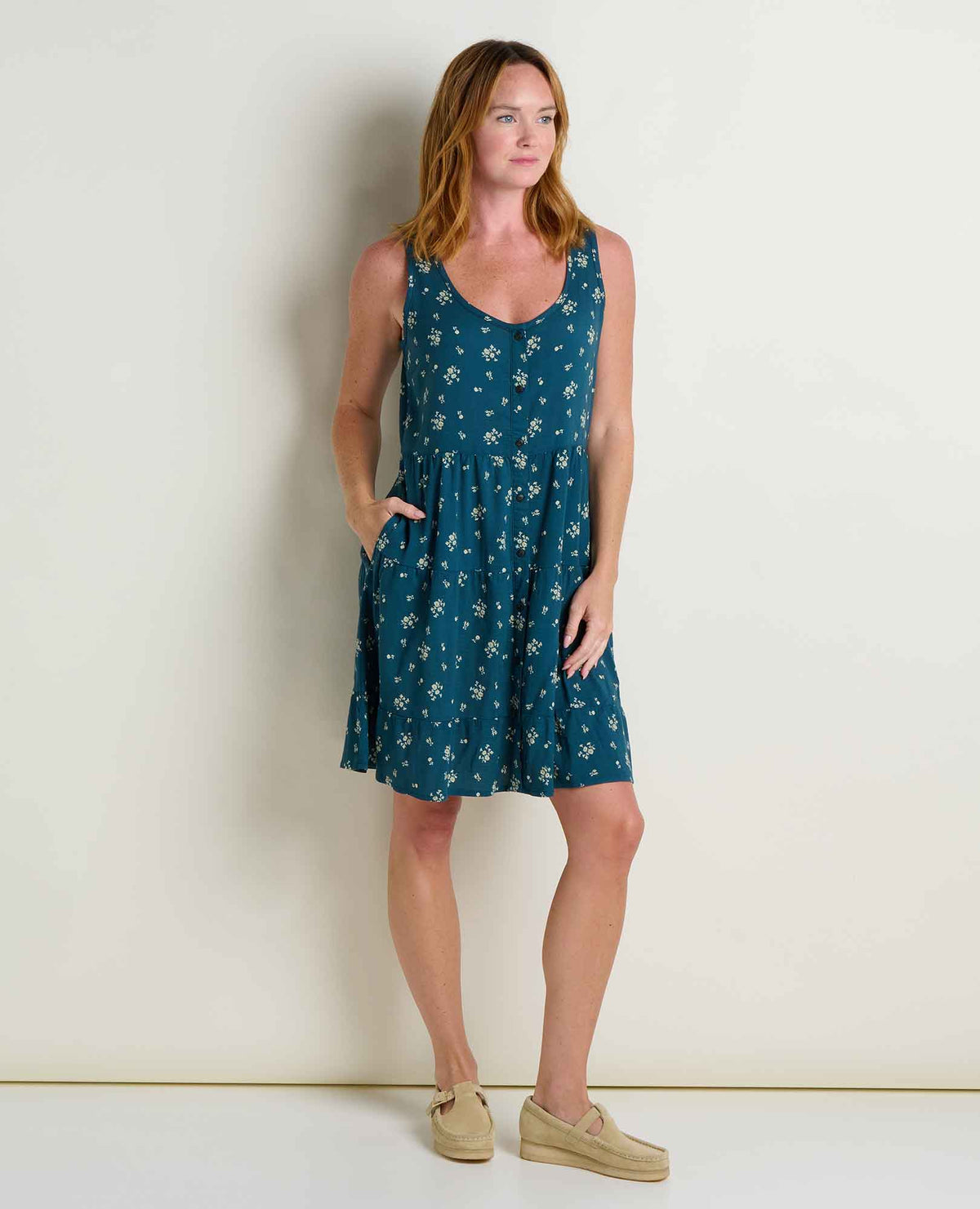 Toad&Co Manzana Tiered Tank Dress - Organic Cotton Flirty Tiered Sundress