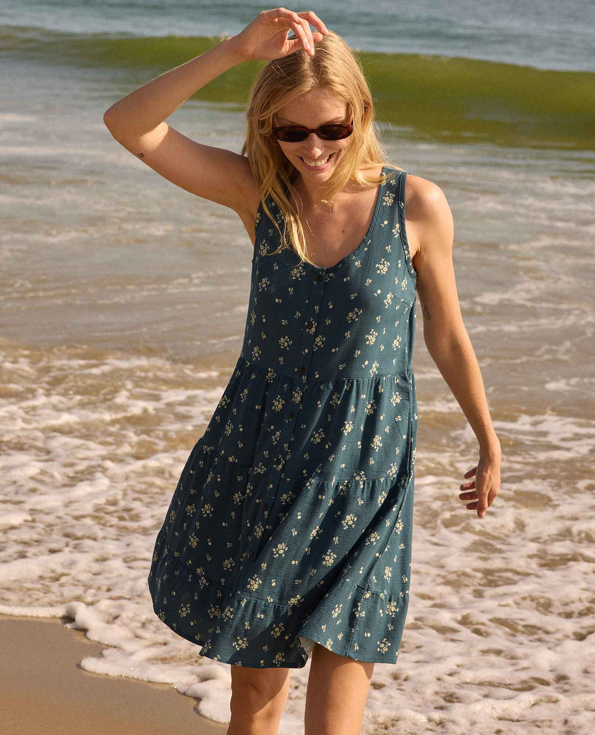 Toad&Co Manzana Tiered Tank Dress - Organic Cotton Flirty Tiered Sundress