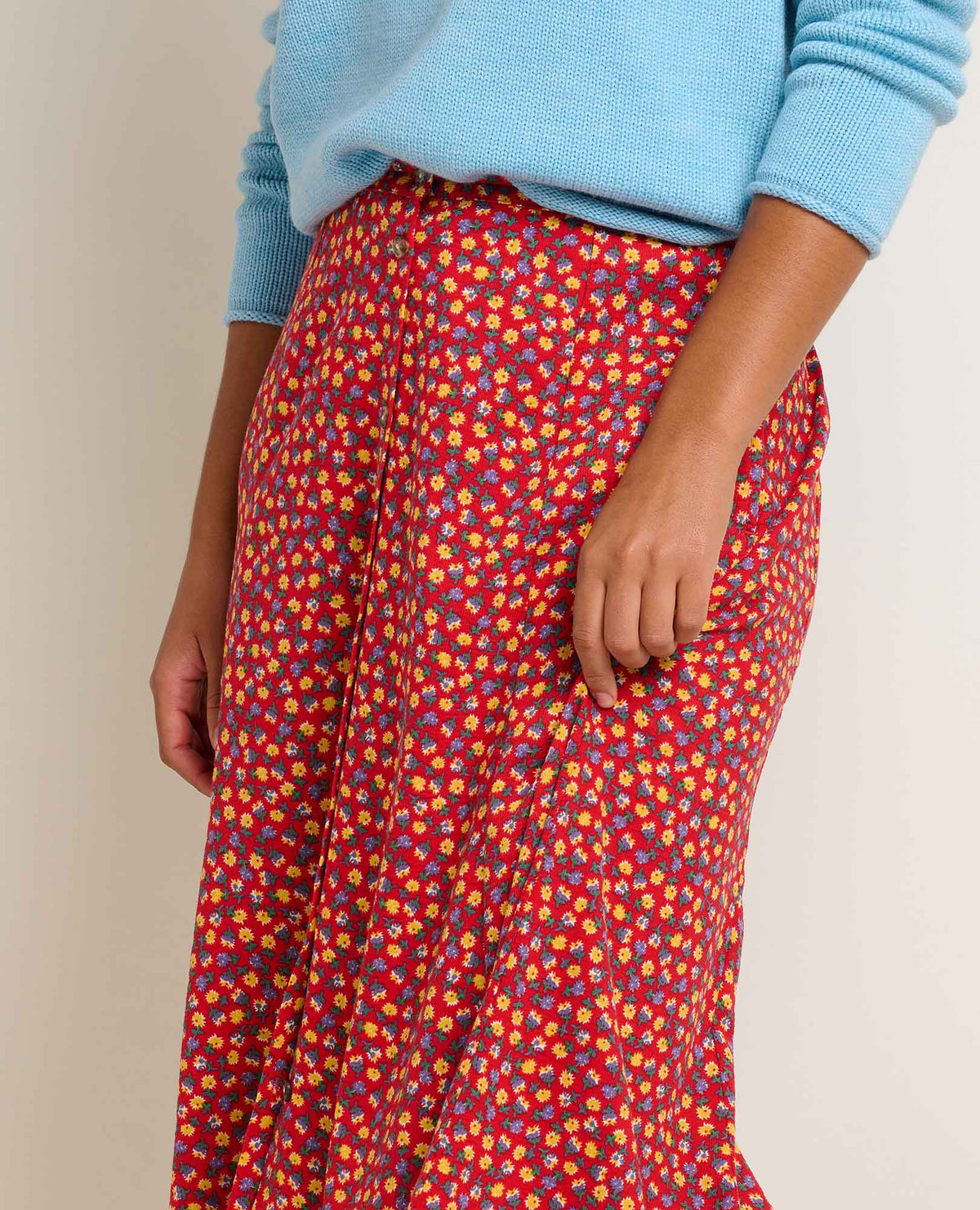 Toad&Co Manzana Organic Cotton Midi Skirt
