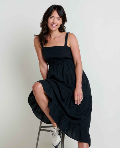 Toad&Co Taj Hemp Tiered Midi Dress - Better than Linen